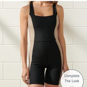 Abercrombie YPB SculptLUX Squareneck Onesie Romper